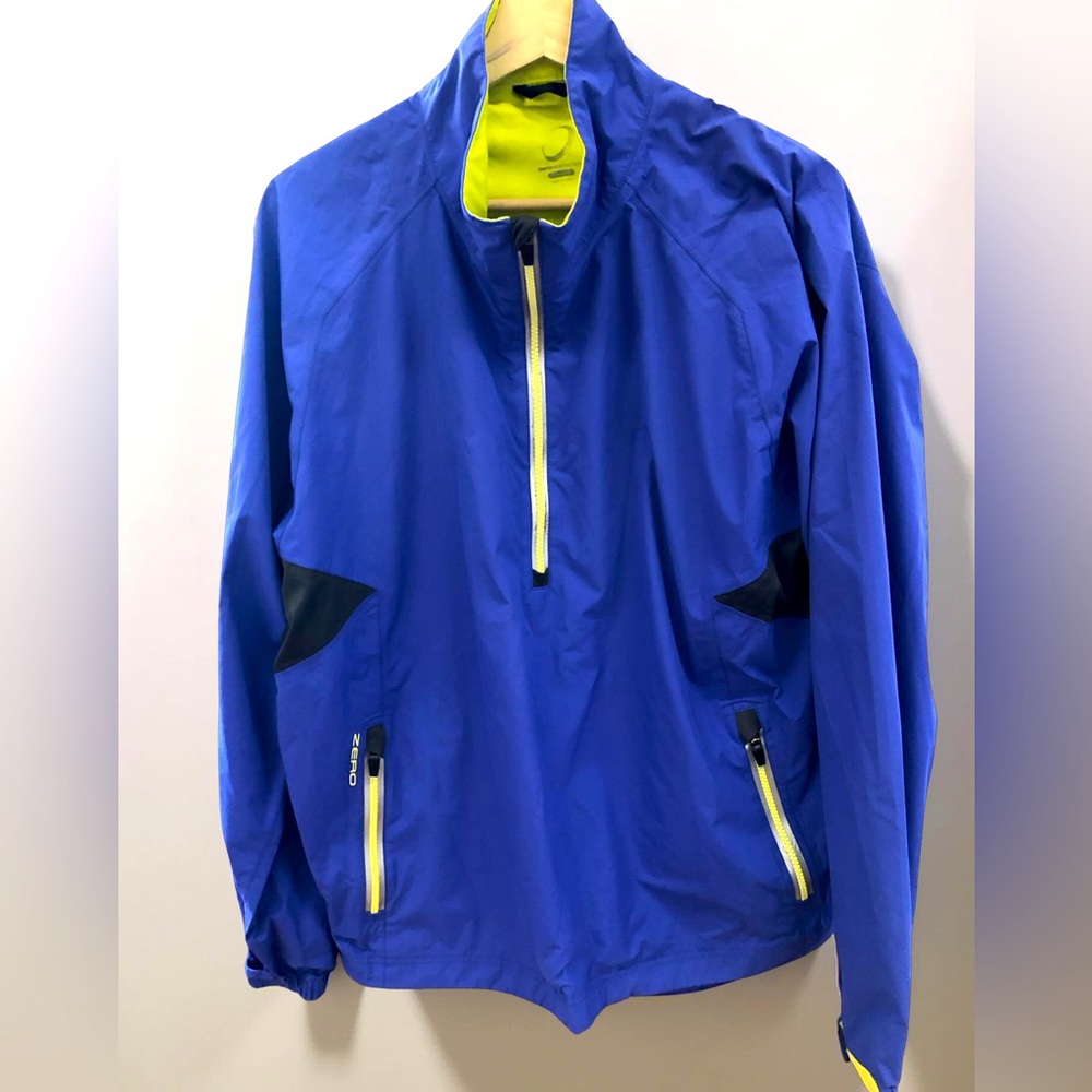 Zero Restriction Men’s Golf Quarter Zip Ling Sleeve Tour Series Windbreaker Sz L